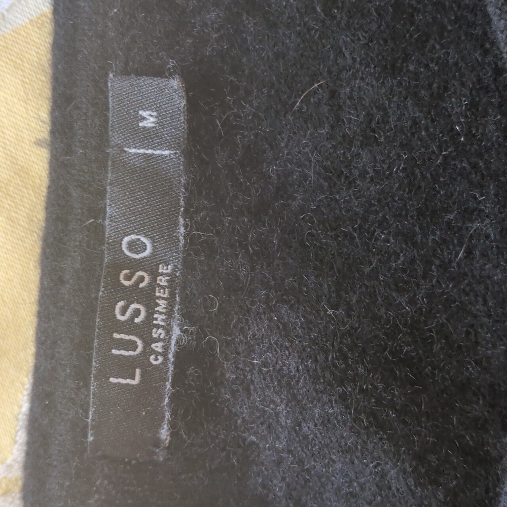 LUSSO 100% Cashmere Hallie Sweater MED Longline Tunic Sweater Black - Picture 7 of 11